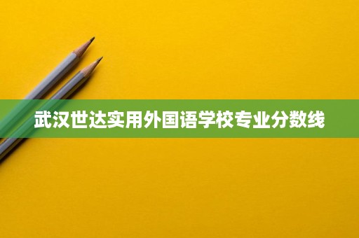 武汉世达实用外国语学校专业分数线