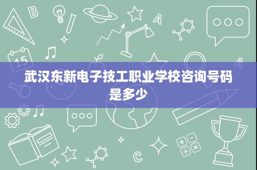 武汉东新电子技工职业学校咨询号码是多少