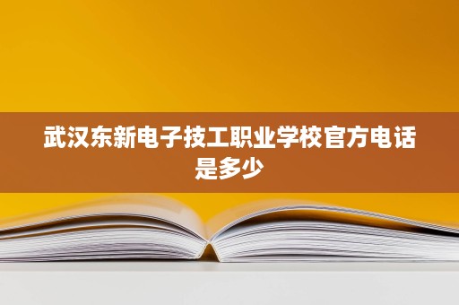 武汉东新电子技工职业学校官方电话是多少