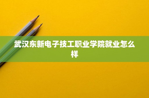 武汉东新电子技工职业学院就业怎么样