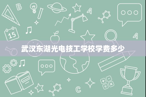 武汉东湖光电技工学校学费多少