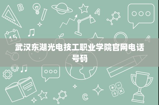 武汉东湖光电技工职业学院官网电话号码
