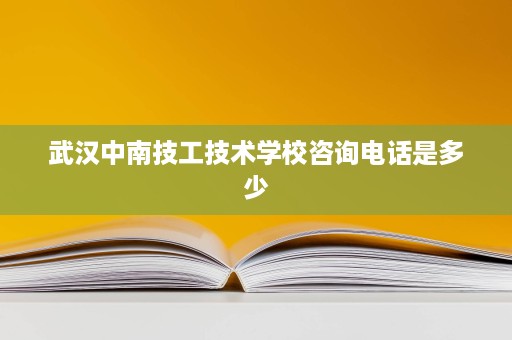 武汉中南技工技术学校咨询电话是多少