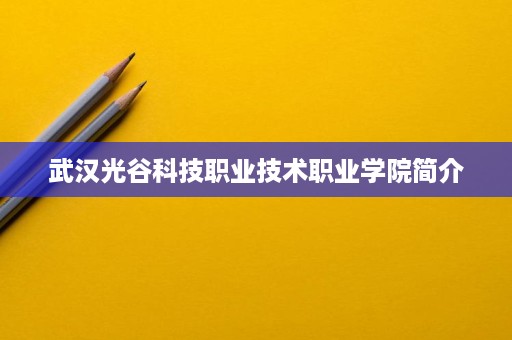 武汉光谷科技职业技术职业学院简介
