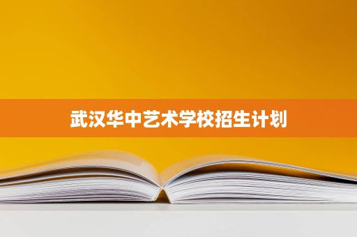 武汉华中艺术学校招生计划