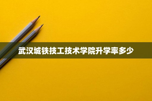 武汉城铁技工技术学院升学率多少