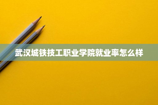 武汉城铁技工职业学院就业率怎么样