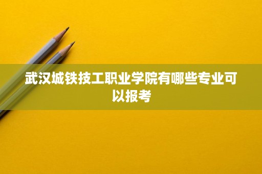 武汉城铁技工职业学院有哪些专业可以报考