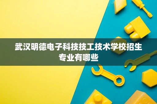 武汉明德电子科技技工技术学校招生专业有哪些