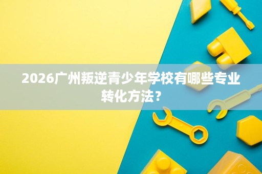2026广州叛逆青少年学校有哪些专业转化方法？