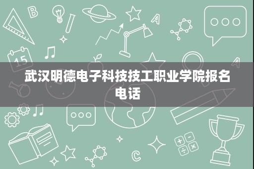 武汉明德电子科技技工职业学院报名电话