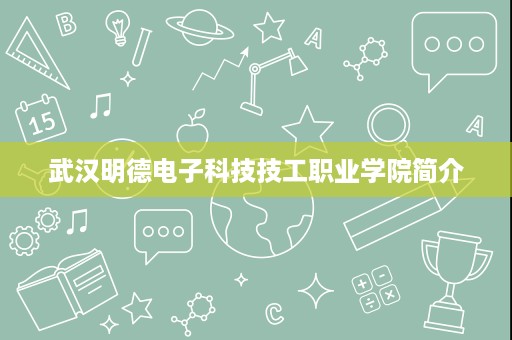 武汉明德电子科技技工职业学院简介