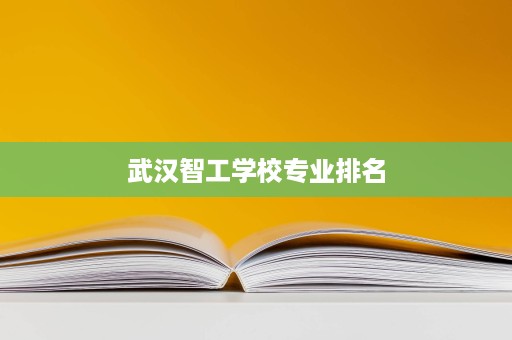 武汉智工学校专业排名