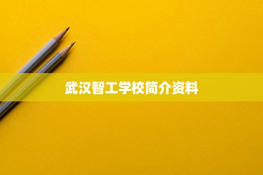武汉智工学校简介资料