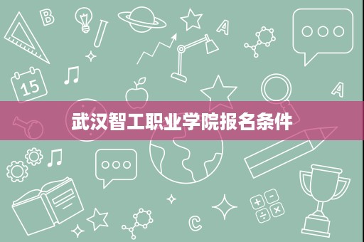 武汉智工职业学院报名条件