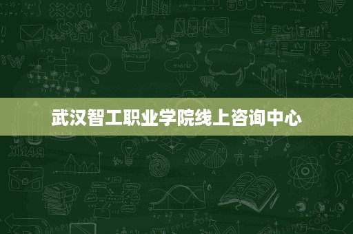 武汉智工职业学院线上咨询中心