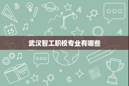 武汉智工职校专业有哪些