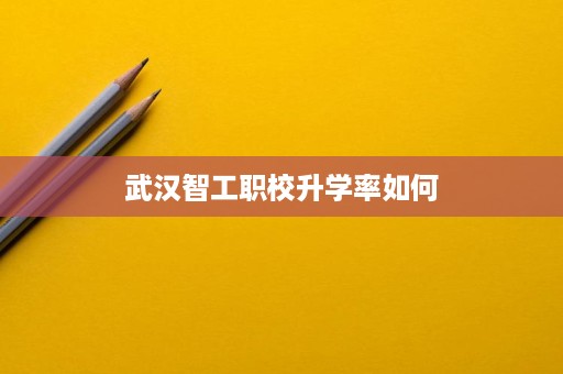 武汉智工职校升学率如何