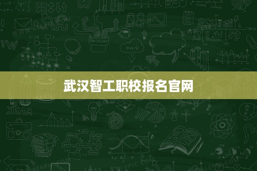 武汉智工职校报名官网
