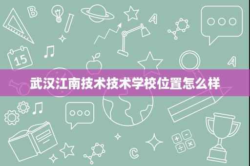 武汉江南技术技术学校位置怎么样