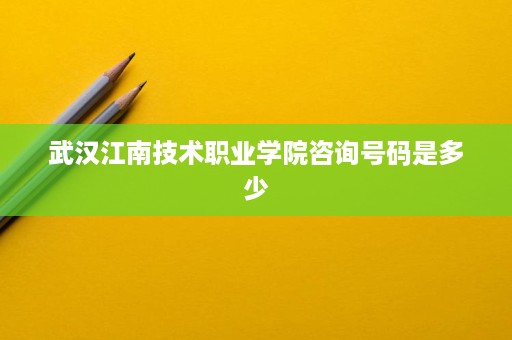 武汉江南技术职业学院咨询号码是多少