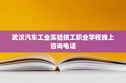 武汉汽车工业实验技工职业学校线上咨询电话