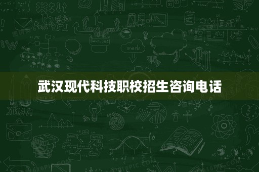 武汉现代科技职校招生咨询电话