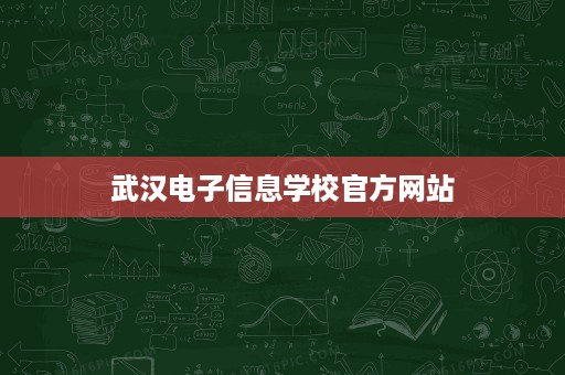 武汉电子信息学校官方网站