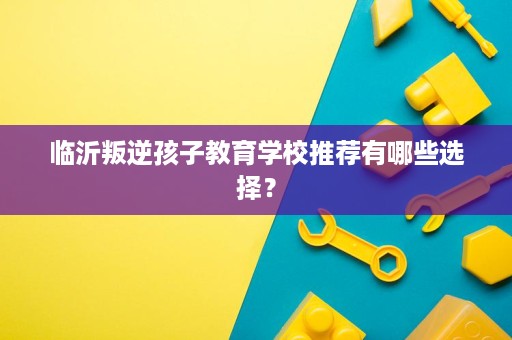 临沂叛逆孩子教育学校推荐有哪些选择？