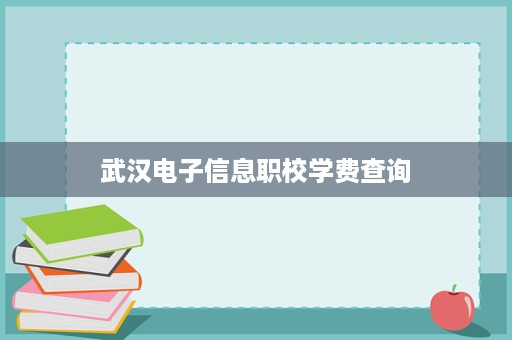 武汉电子信息职校学费查询