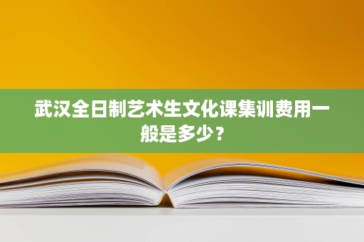 武汉全日制艺术生文化课集训费用一般是多少？