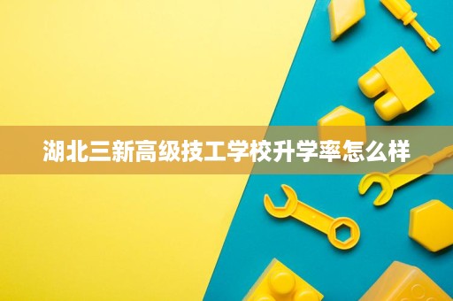 湖北三新高级技工学校升学率怎么样