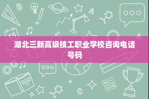 湖北三新高级技工职业学校咨询电话号码