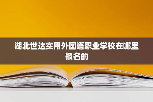 湖北世达实用外国语职业学校在哪里报名的
