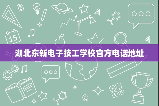 湖北东新电子技工学校官方电话地址