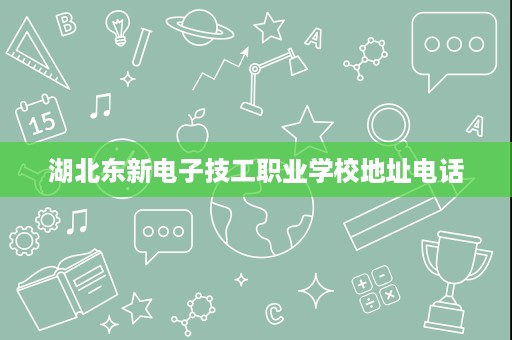 湖北东新电子技工职业学校地址电话