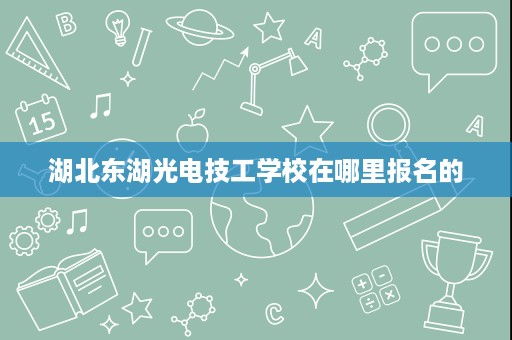 湖北东湖光电技工学校在哪里报名的