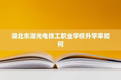 湖北东湖光电技工职业学校升学率如何