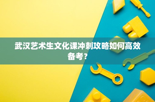 武汉艺术生文化课冲刺攻略如何高效备考？