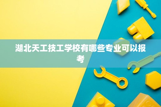 湖北天工技工学校有哪些专业可以报考