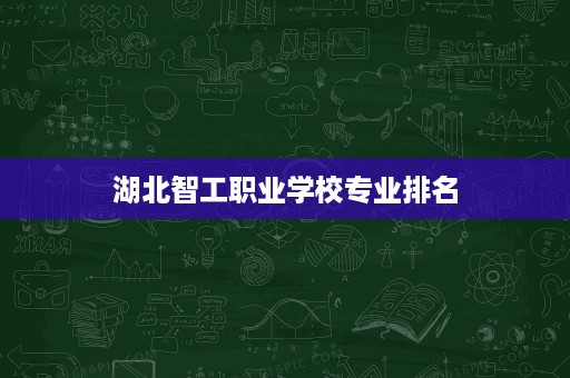湖北智工职业学校专业排名