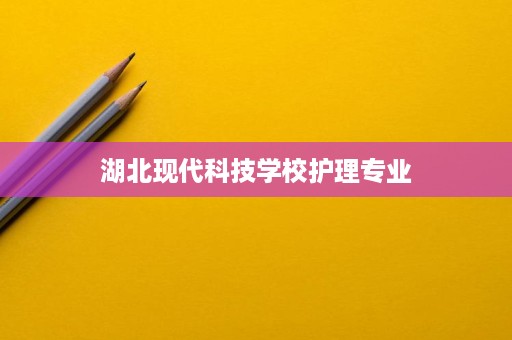 湖北现代科技学校护理专业