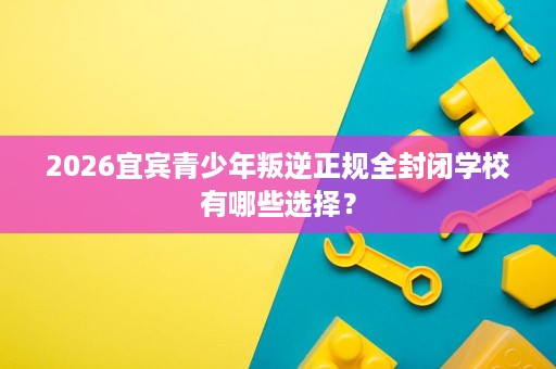 2026宜宾青少年叛逆正规全封闭学校有哪些选择？