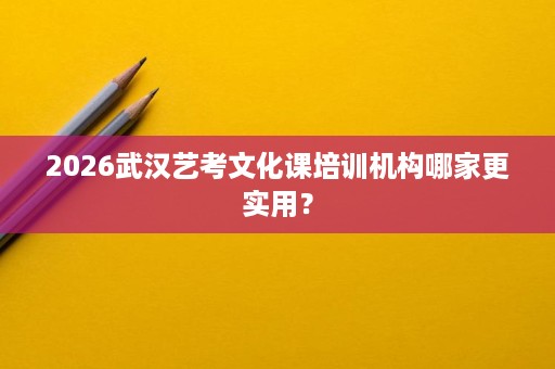 2026武汉艺考文化课培训机构哪家更实用？