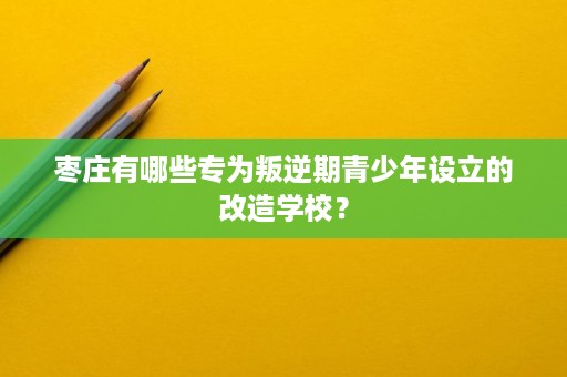 枣庄有哪些专为叛逆期青少年设立的改造学校？