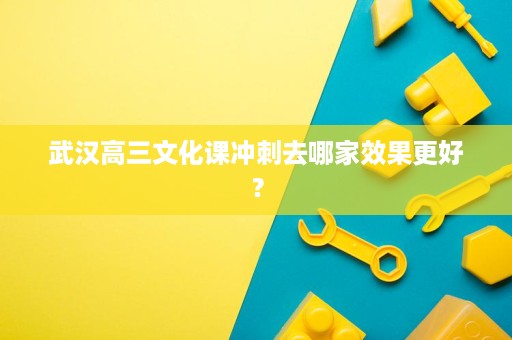 武汉高三文化课冲刺去哪家效果更好? 武汉高三文化课冲刺去哪家效果更好?