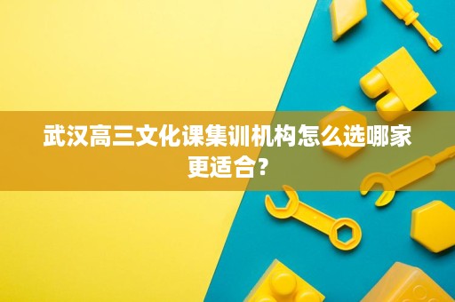 武汉高三文化课集训机构怎么选哪家更适合？
