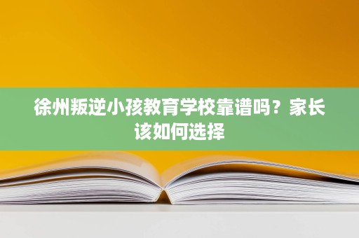 徐州叛逆小孩教育学校靠谱吗?家长该如何选择 徐州叛逆小孩教育学校靠谱吗?家长该如何选择