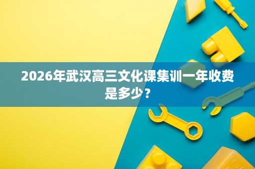 2026年武汉高三文化课集训一年收费是多少? 2026年武汉高三文化课集训一年收费是多少?