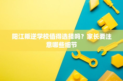阳江叛逆学校值得选择吗?家长要注意哪些细节 阳江叛逆学校值得选择吗?家长要注意哪些细节